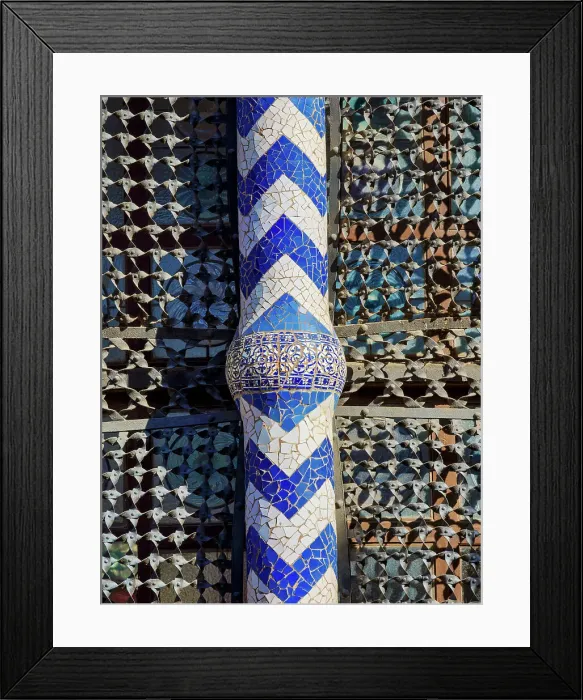 Framed Print : Park Guell, detailed view, Barcelona, Catalonia, Spain Framed Print : Park Guell, detailed view, Barcelona, Catalonia, Spain