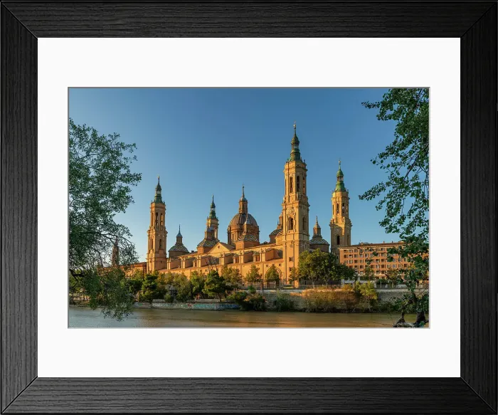 Framed Print : Cathedral-Basilica of Our Lady of the Pillar along River Ebro, Zaragoza, Aragon, Spain Framed Print : Cathedral-Basilica of Our Lady of the Pillar along River Ebro, Zaragoza, Aragon, Spain