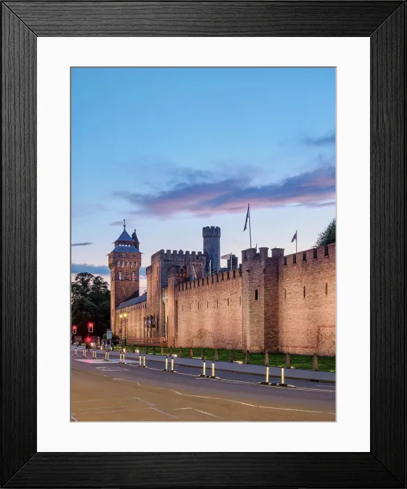Framed Print : Cardiff Castle at dusk, Cardiff, Wales, United Kingdom Framed Print : Cardiff Castle at dusk, Cardiff, Wales, United Kingdom