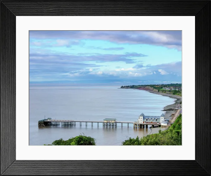 Framed Print : Penarth Pier, elevated view, Penarth, Wales, United Kingdom Framed Print : Penarth Pier, elevated view, Penarth, Wales, United Kingdom