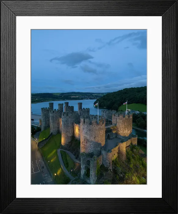 Framed Print : Conwy Castle and River Conwy, Wales, UKfort Framed Print : Conwy Castle and River Conwy, Wales, UKfort