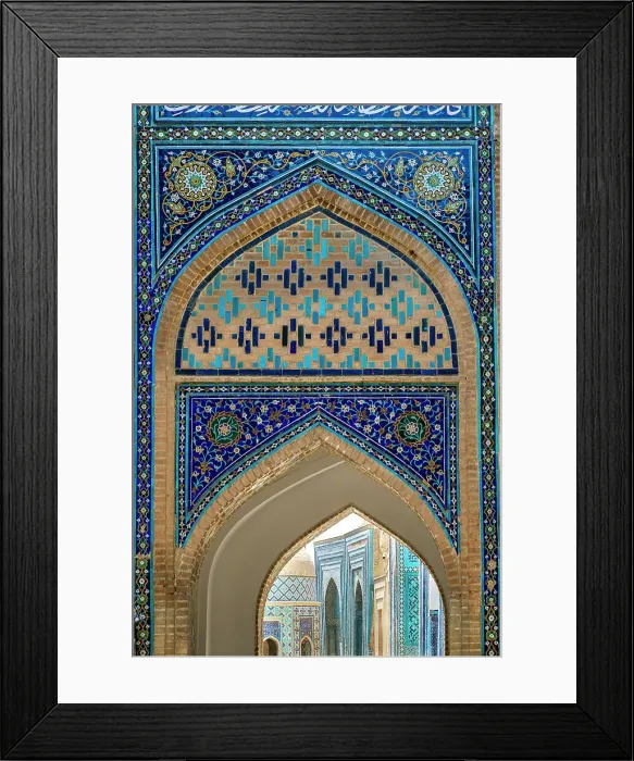 Framed Print : Shah-i-Zinda mausoleums, Samarkand, Uzbekistan Framed Print : Shah-i-Zinda mausoleums, Samarkand, Uzbekistan