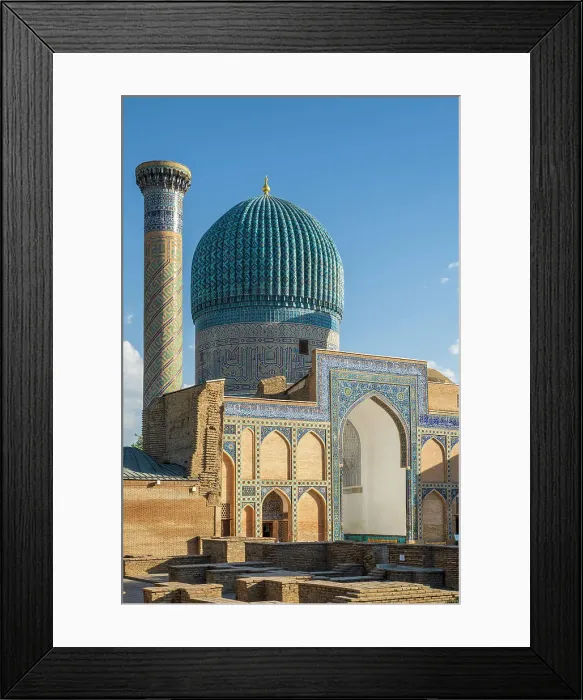 Framed Print : Gur-e-Amir mausoleum, Samarkand, Uzbekistan Framed Print : Gur-e-Amir mausoleum, Samarkand, Uzbekistan