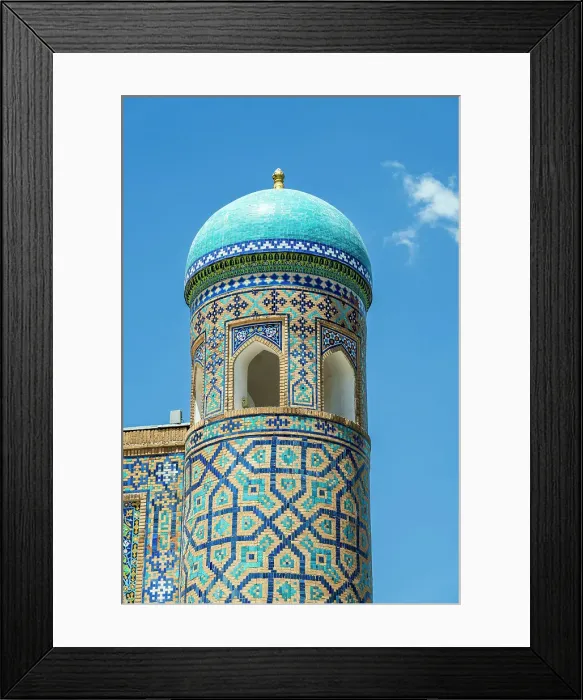 Framed Print : Tilya-Kori Madrasa, Registan, Samarkand, Uzbekistan