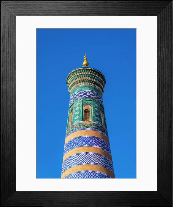 Framed Print : Islom-Hoja Minaret, Khiva, Uzbekistan Framed Print : Islom-Hoja Minaret, Khiva, Uzbekistan