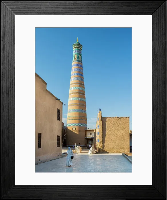 Framed Print : Islom-Hoja Minaret, Khiva, Uzbekistan Framed Print : Islom-Hoja Minaret, Khiva, Uzbekistan