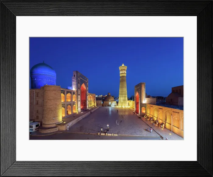 Framed Print : Po-i-Kalyan (Poi Kalan) mosque complex and Kalyan (Kalon) Minaret, Bukhara, Uzbekistan Framed Print : Po-i-Kalyan (Poi Kalan) mosque complex and Kalyan (Kalon) Minaret, Bukhara, Uzbekistan