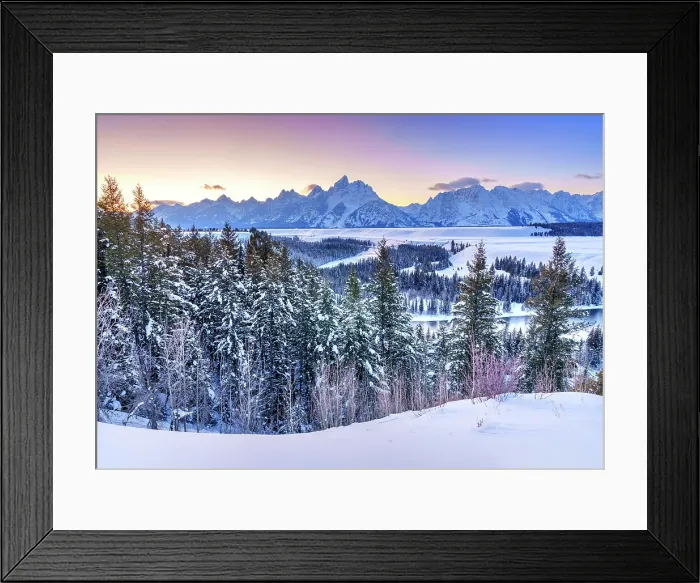 Framed Print : Snake River Overlook with the setting Sun in Winter, Winter Wonderland Grand Teton National Park, Wyoming, USA Framed Print : Snake River Overlook with the setting Sun in Winter, Winter Wonderland Grand Teton National Park, Wyoming, USA