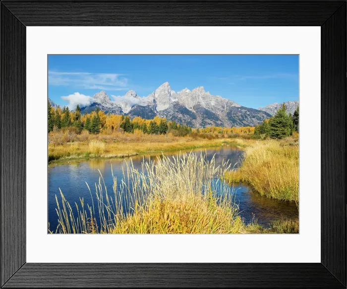 Framed Print : Sunrise early Morning at Schwabacher Landing with Grand Teton Mountain Range in Autumn, Grand Teton National Park Wyoming, USA Framed Print : Sunrise early Morning at Schwabacher Landing with Grand Teton Mountain Range in Autumn, Grand Teton National Park Wyoming, USA
