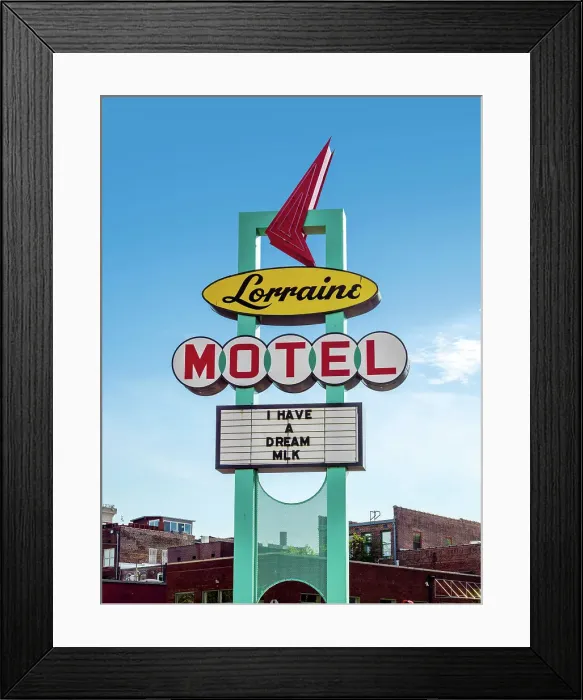 Framed Print : Lorraine Hotel (Motel), National Civil Rights Museum, Historic Place On April 4, 1968, the Rev. Martin Luther King, Jr. was assassinated here at the Lorraine Motel, Built in 1925, Memphis, Tennessee, Shelby County, USA Framed Print : Lorraine Hotel (Motel), National Civil Rights Museum, Historic Place On April 4, 1968, the Rev. Martin Luther King, Jr. was assassinated here at the Lorraine Motel, Built in 1925, Memphis, Tennessee, Shelby County, USA