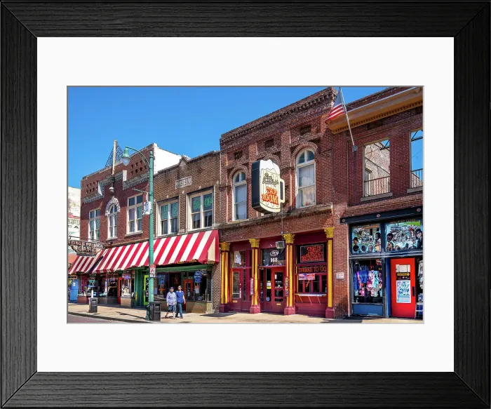 Framed Print : Beal Street, Blues City Memphis, Tennessee, Shelby County, USA
