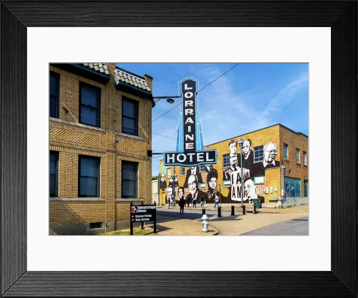 Framed Print : Lorraine Hotel (Motel), National Civil Rights Museum, Historic Place On April 4, 1968, the Rev. Martin Luther King, Jr. was assassinated here at the Lorraine Motel, Built in 1925, Memphis, Tennessee, Shelby County, USA Framed Print : Lorraine Hotel (Motel), National Civil Rights Museum, Historic Place On April 4, 1968, the Rev. Martin Luther King, Jr. was assassinated here at the Lorraine Motel, Built in 1925, Memphis, Tennessee, Shelby County, USA