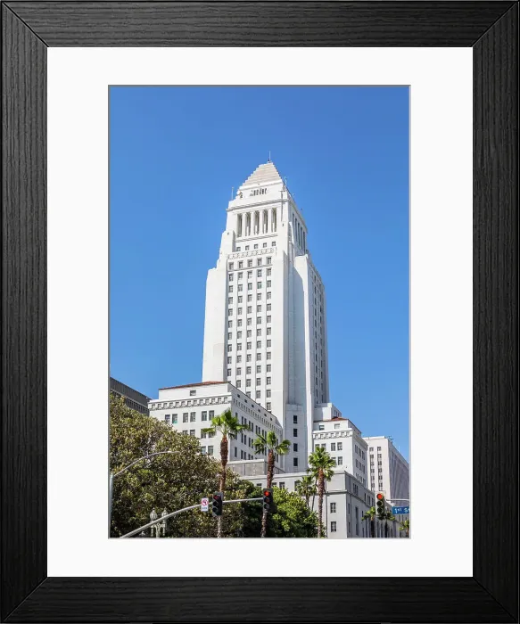 Framed Print : City Hall, Downtown, Los Angeles, California. United States Framed Print : City Hall, Downtown, Los Angeles, California. United States