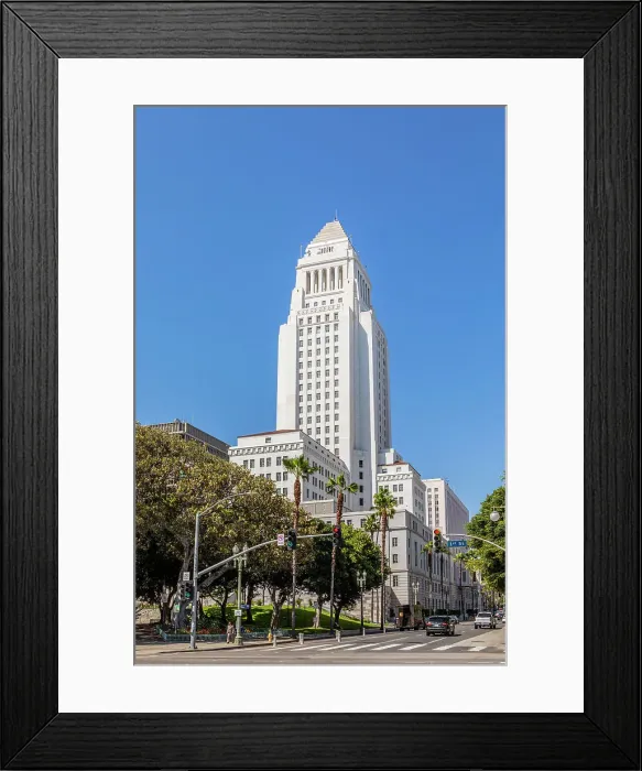 Framed Print : City Hall, Downtown, Los Angeles, California. United States Framed Print : City Hall, Downtown, Los Angeles, California. United States