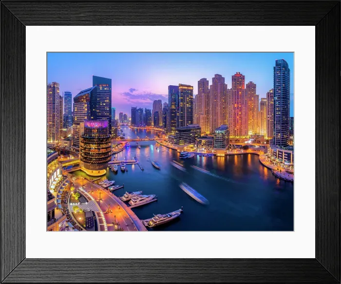 Framed Print : Dubai Marina, Dubai, United Arab Emirates Framed Print : Dubai Marina, Dubai, United Arab Emirates