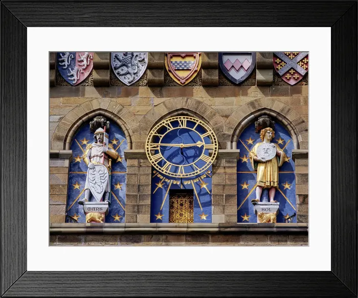 Framed Print : The Clock Tower, detailed view, Cardiff Castle, Cardiff, Wales, United Kingdom Framed Print : The Clock Tower, detailed view, Cardiff Castle, Cardiff, Wales, United Kingdom