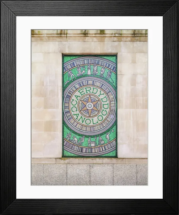 Framed Print : Cardiff Central Railway Station, detailed view, Cardiff, Wales, United Kingdom