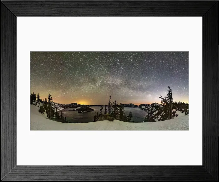 Framed Print : Milky Way over Crater Lake, Crater Lake National Park, Oregon, USA Framed Print : Milky Way over Crater Lake, Crater Lake National Park, Oregon, USA