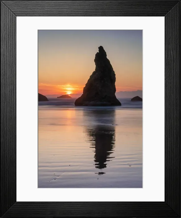 Framed Print : Sea Stacks at Sunset, Bandon Beach, Oregon, USA Framed Print : Sea Stacks at Sunset, Bandon Beach, Oregon, USA