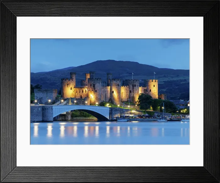 Framed Print : Conwy Castle and River Conwy, Wales, UKfort Framed Print : Conwy Castle and River Conwy, Wales, UKfort