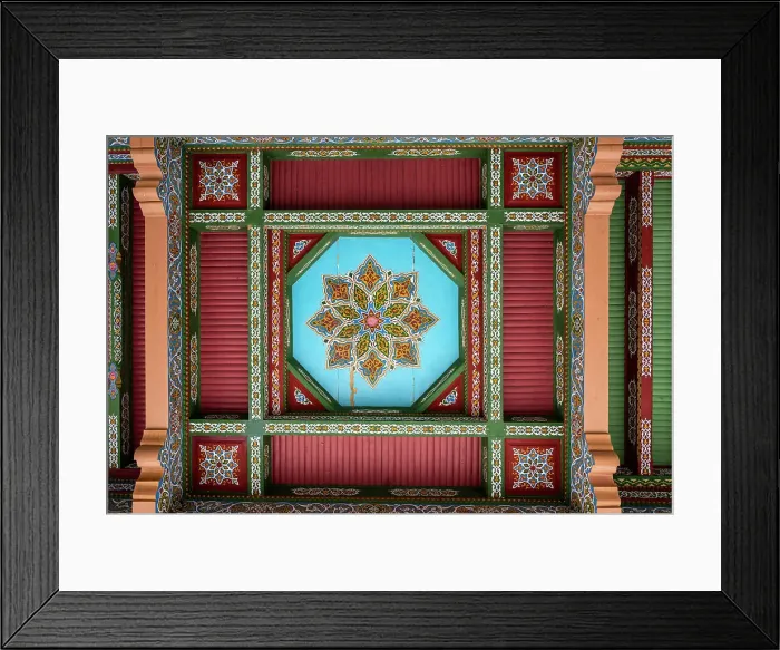 Framed Print : Decorated ceiling, Hazrat Khizr Mosque, Samarkand, Uzbekistan Framed Print : Decorated ceiling, Hazrat Khizr Mosque, Samarkand, Uzbekistan