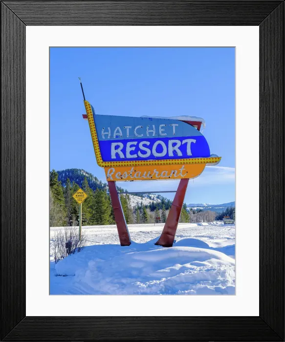 Framed Print : Hatchet Resort Restaurant Grand Teton National Park, Wyoming, USA Framed Print : Hatchet Resort Restaurant Grand Teton National Park, Wyoming, USA