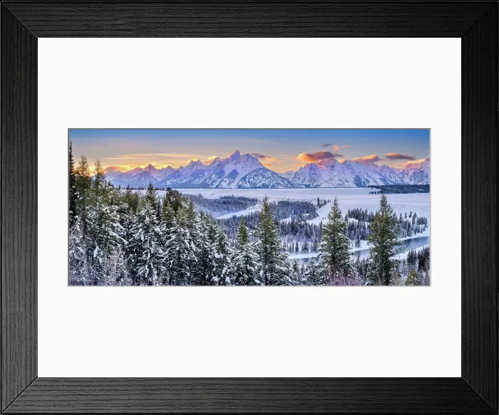 Framed Print : Snake River Overlook with the setting Sun in Winter, Winter Wonderland Grand Teton National Park, Wyoming, USA Framed Print : Snake River Overlook with the setting Sun in Winter, Winter Wonderland Grand Teton National Park, Wyoming, USA