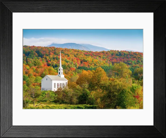 Framed Print : Stowe, Vermont, New England, USA