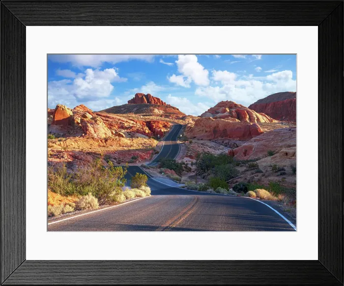 Framed Print : Road View, Rock Formations, Valley of Fire State Park Las Vegas, Nevada, USA Framed Print : Road View, Rock Formations, Valley of Fire State Park Las Vegas, Nevada, USA