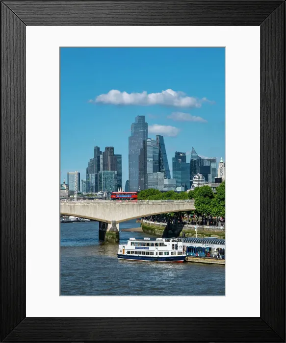 Framed Print : City of London and River ThamesLondon, England, UK