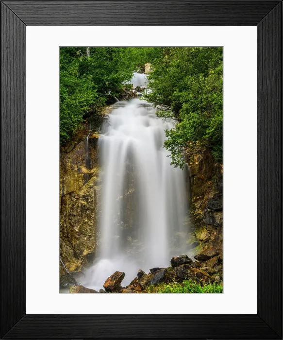 Framed Print : Roadside waterfall, Skagway, Alaska, USA Framed Print : Roadside waterfall, Skagway, Alaska, USA
