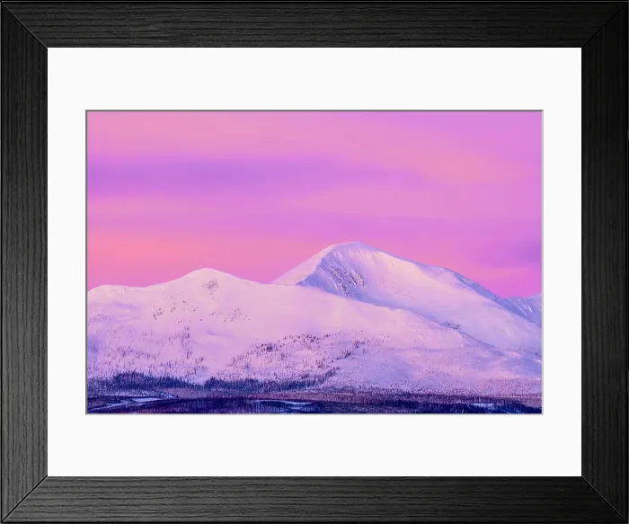 Framed Print : Sunset skies over the Gallatin Range, Yellowstone National Park, Wyoming, USA