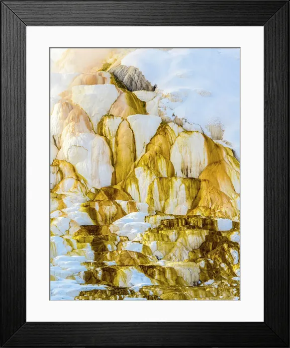 Framed Print : Canary Spring in winter, Mammoth Hot Springs, Yellowstone National Park, Wyoming, USA Framed Print : Canary Spring in winter, Mammoth Hot Springs, Yellowstone National Park, Wyoming, USA