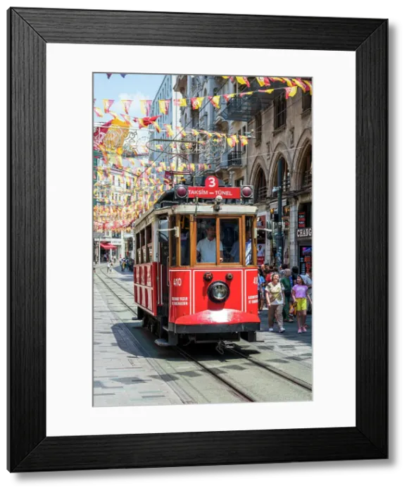 Framed Print : Istanbul nostalgic tramway, Istiklal Avenue (İstiklal Caddesi) pedestrian street, Beyoglu, Istanbul, Turkey Framed Print : Istanbul nostalgic tramway, Istiklal Avenue (İstiklal Caddesi) pedestrian street, Beyoglu, Istanbul, Turkey
