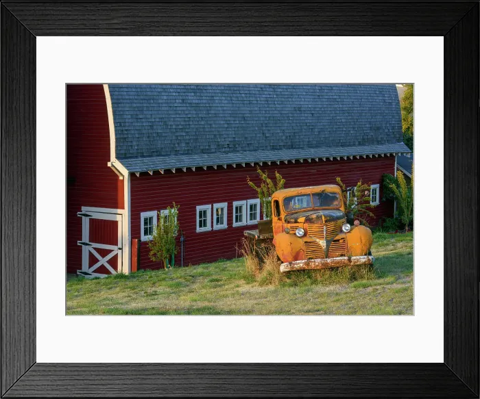 Framed Print : Red barn and derelict truck, Hwy 272 between Colfax and Palouse, Washington, USA Framed Print : Red barn and derelict truck, Hwy 272 between Colfax and Palouse, Washington, USA