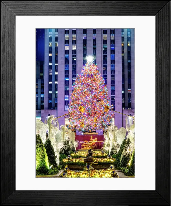 Framed Print : Rockefeller Center with Christmas Tree and Angels, Manhattan, New York City, New York, USA Framed Print : Rockefeller Center with Christmas Tree and Angels, Manhattan, New York City, New York, USA