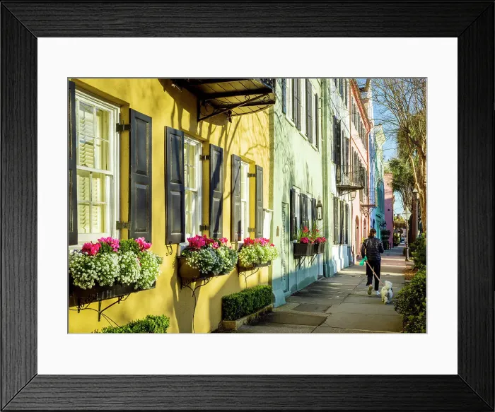 Framed Print : Rainbow Row, East Bay Street, Historic colorful Homes Charleston, South Carolina, USA Framed Print : Rainbow Row, East Bay Street, Historic colorful Homes Charleston, South Carolina, USA