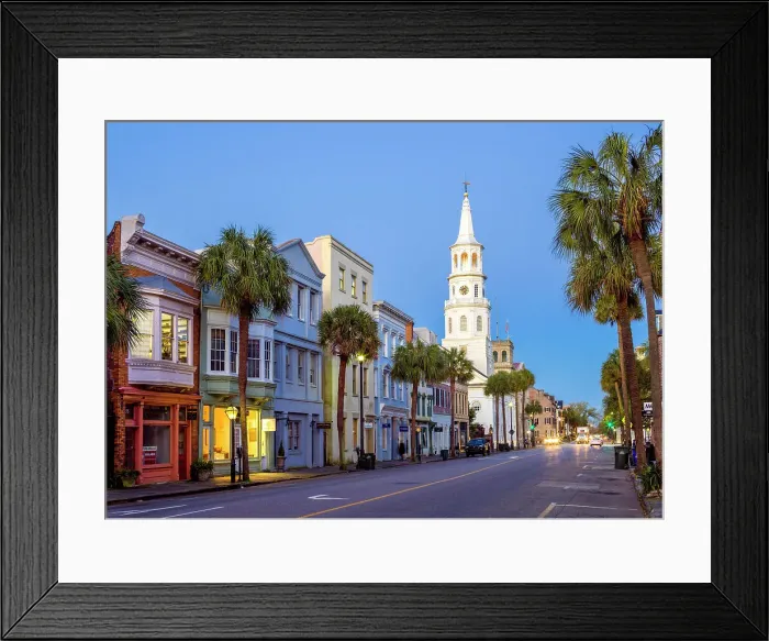 Framed Print : St.Michaels Church, Broad Street, French Quarter, Picturesque Scene, Charleston, South Carolina, USA Framed Print : St.Michaels Church, Broad Street, French Quarter, Picturesque Scene, Charleston, South Carolina, USA
