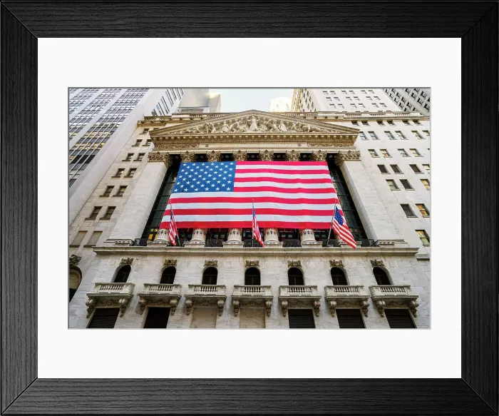 Framed Print : Wall Street, New York Stock Exchange, Manhattan New York City, New York, USA Framed Print : Wall Street, New York Stock Exchange, Manhattan New York City, New York, USA