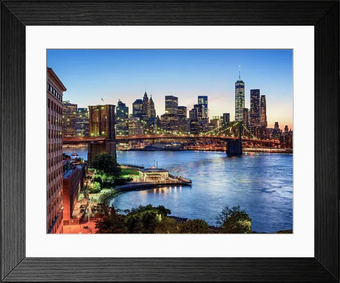 Framed Print : Brooklyn Bridge and Manhattan New York City, New York, USA Framed Print : Brooklyn Bridge and Manhattan New York City, New York, USA