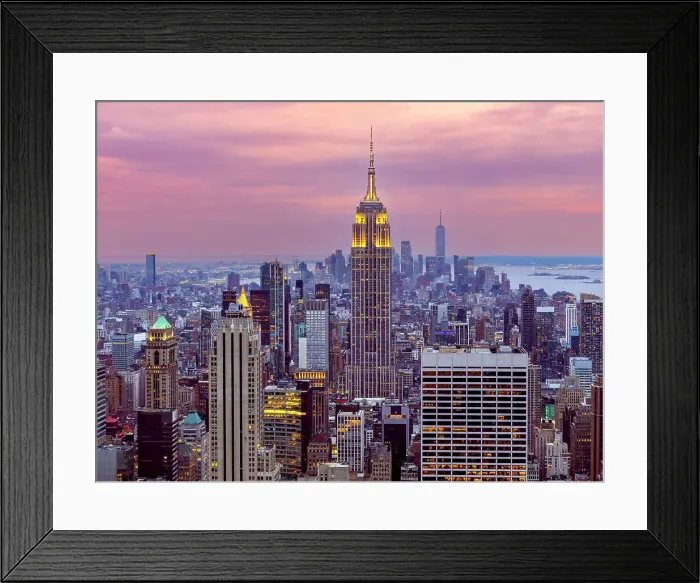 Framed Print : Skyline of Manhattan, Panoramic View, New York City, USA Framed Print : Skyline of Manhattan, Panoramic View, New York City, USA