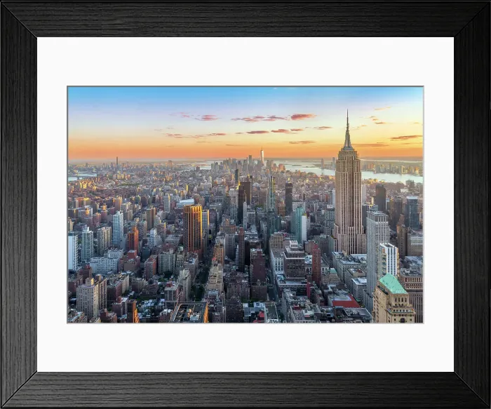 Framed Print : Skyline of Manhattan at Sunset Midtown, Manhattan, New York City, USA Framed Print : Skyline of Manhattan at Sunset Midtown, Manhattan, New York City, USA