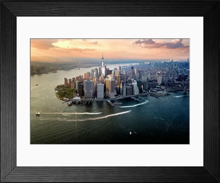 Framed Print : One World Tradecenter, Freedomtower Aerial View over New York City Manhattan, New York, USA Framed Print : One World Tradecenter, Freedomtower Aerial View over New York City Manhattan, New York, USA