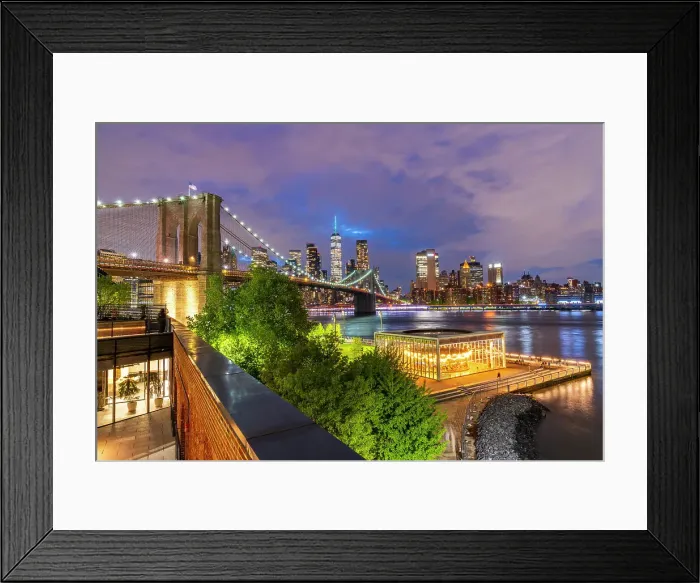 Framed Print : Skyline of Manhattan as seen from Brooklyn Brooklyn, New York City, USA Framed Print : Skyline of Manhattan as seen from Brooklyn Brooklyn, New York City, USA