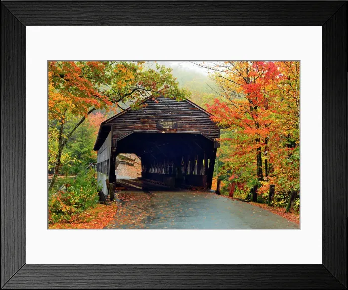 Framed Print : Albany Covered Bridge, Kancamagus, Conway, New Hampshire, New England, USA Framed Print : Albany Covered Bridge, Kancamagus, Conway, New Hampshire, New England, USA