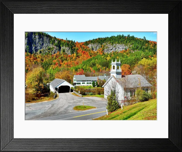 Framed Print : Stark Covered Bridge, New Hampshire, New England, USA Framed Print : Stark Covered Bridge, New Hampshire, New England, USA