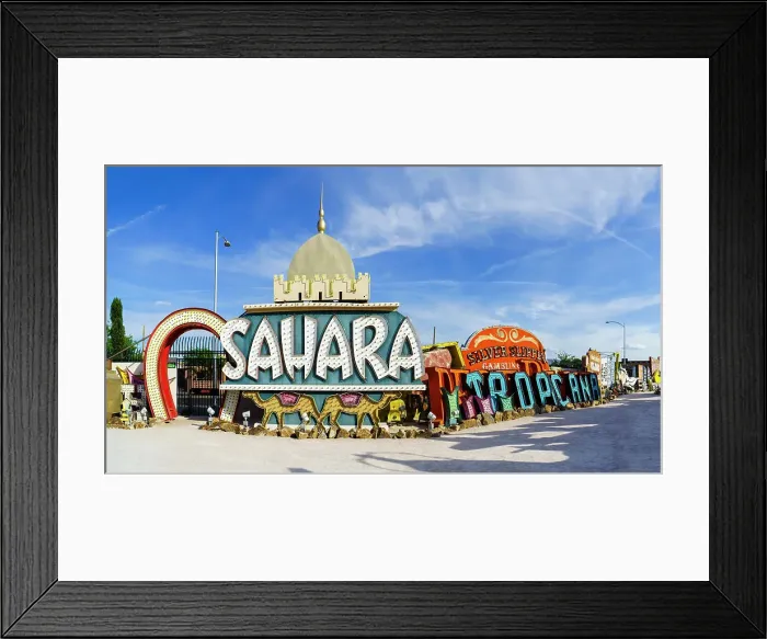 Framed Print : Old Sahara and Tropicana Hotel Neon Signs, Neon Museum, where old Vegas Signs find their Rest and Peace, Las Vegas, Nevada, USA Framed Print : Old Sahara and Tropicana Hotel Neon Signs, Neon Museum, where old Vegas Signs find their Rest and Peace, Las Vegas, Nevada, USA