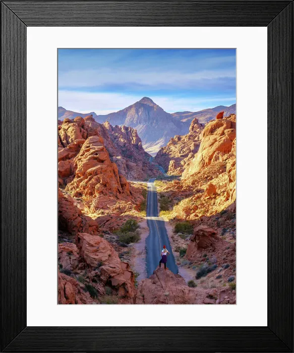 Framed Print : Hiker enjoying the View, Valley of Fire State Park, Las Vegas, Nevada, USA Framed Print : Hiker enjoying the View, Valley of Fire State Park, Las Vegas, Nevada, USA