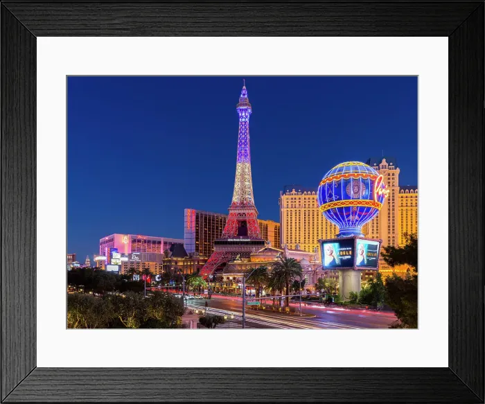 Framed Print : Eiffel Tower of the Paris Hotel, Las Vegas Strip View, Skyline, illuminated Las Vegas, Nevada, USA Framed Print : Eiffel Tower of the Paris Hotel, Las Vegas Strip View, Skyline, illuminated Las Vegas, Nevada, USA