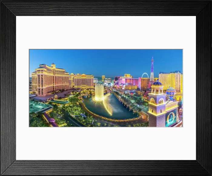 Framed Print : Bellagio Fountain View, Lady Gaga Dancing Fountain Show, with Paris Eiffel Tower Las Vegas Strip View, Skyline, illuminated Las Vegas, Nevada, USA Framed Print : Bellagio Fountain View, Lady Gaga Dancing Fountain Show, with Paris Eiffel Tower Las Vegas Strip View, Skyline, illuminated Las Vegas, Nevada, USA